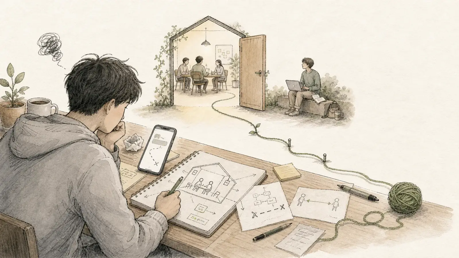 작업 기록을 다시 보니, 내가 만든 건 회의 앱보다 연결 방식에 가까웠다 — 실패 신호