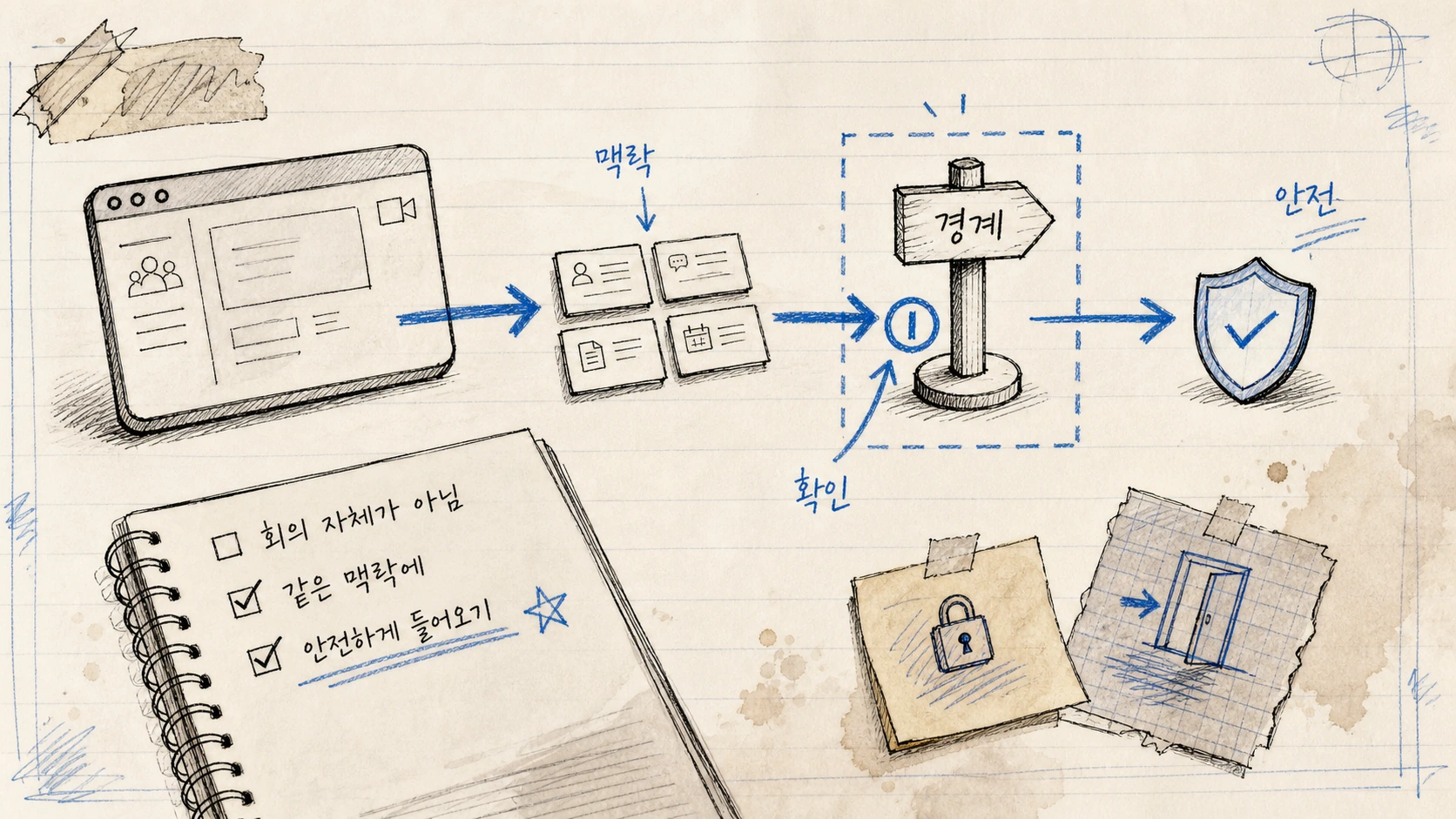 작업 기록을 다시 보니, 내가 만든 건 회의 앱보다 연결 방식에 가까웠다 — 경계 변경
