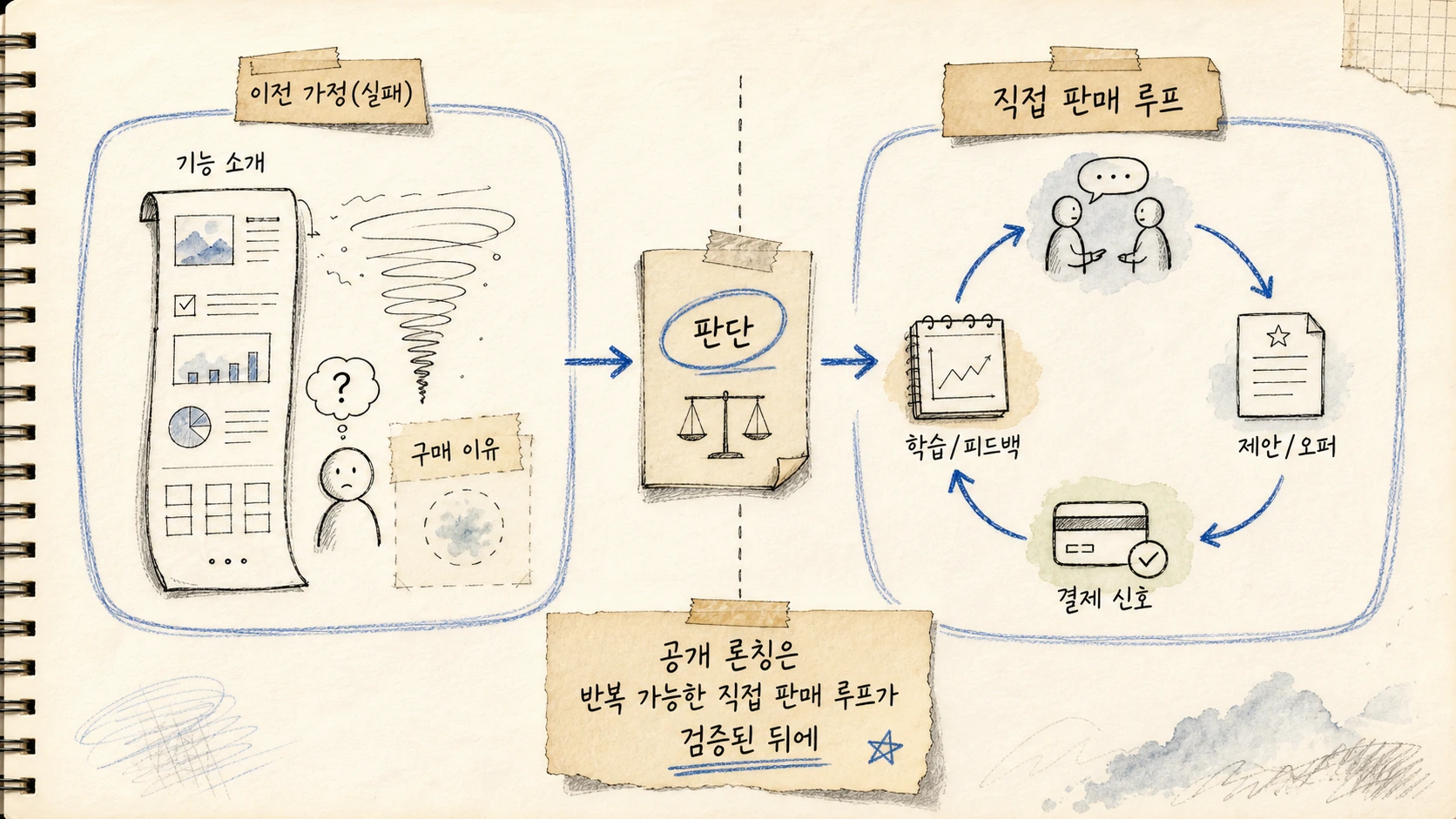 Product Hunt보다 먼저 직접 판매를 봐야 한다고 판단했다 — 경계 변경