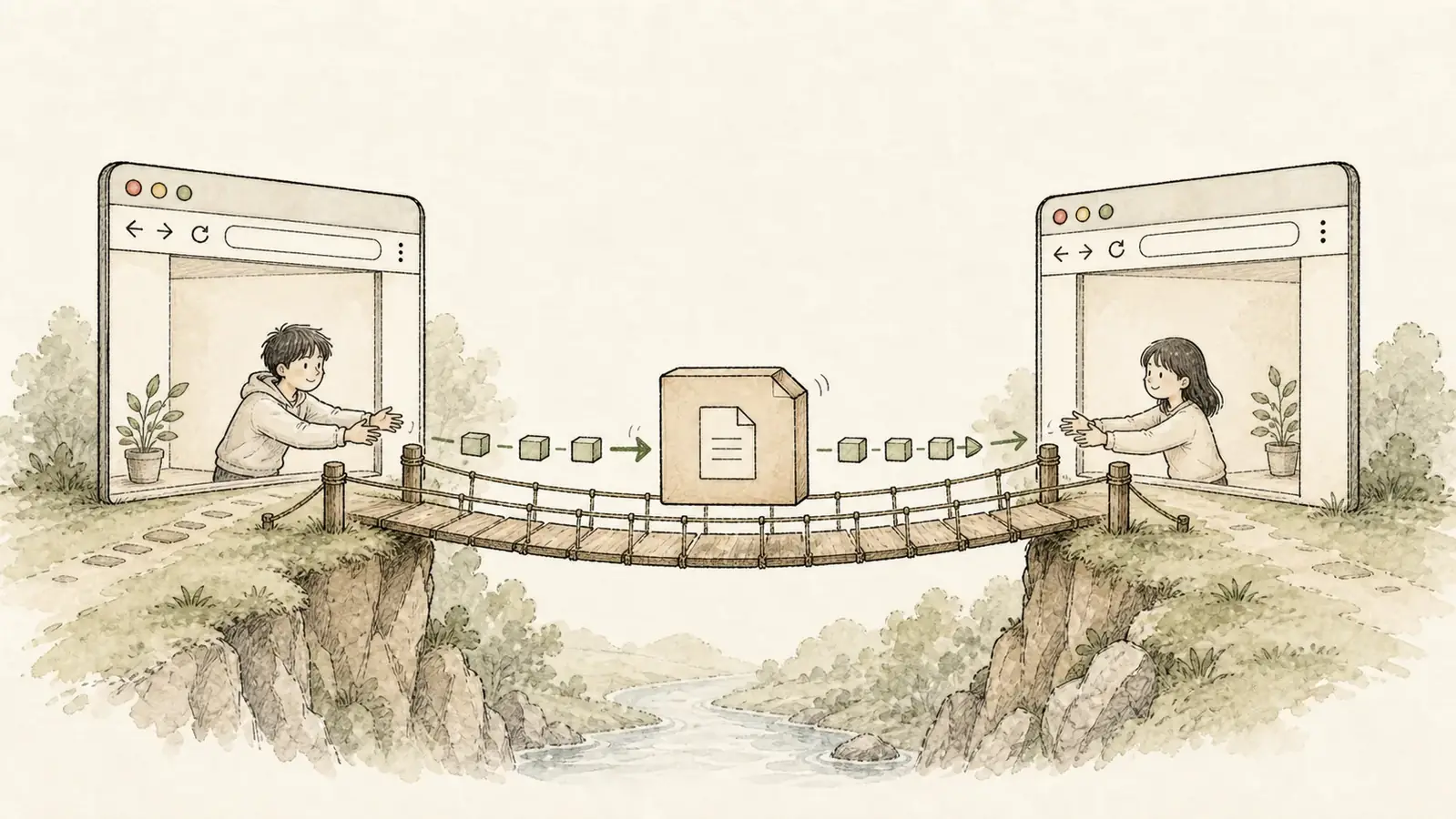 브라우저끼리 대용량 파일을 직접 보내고 싶었다 — 문제 장면