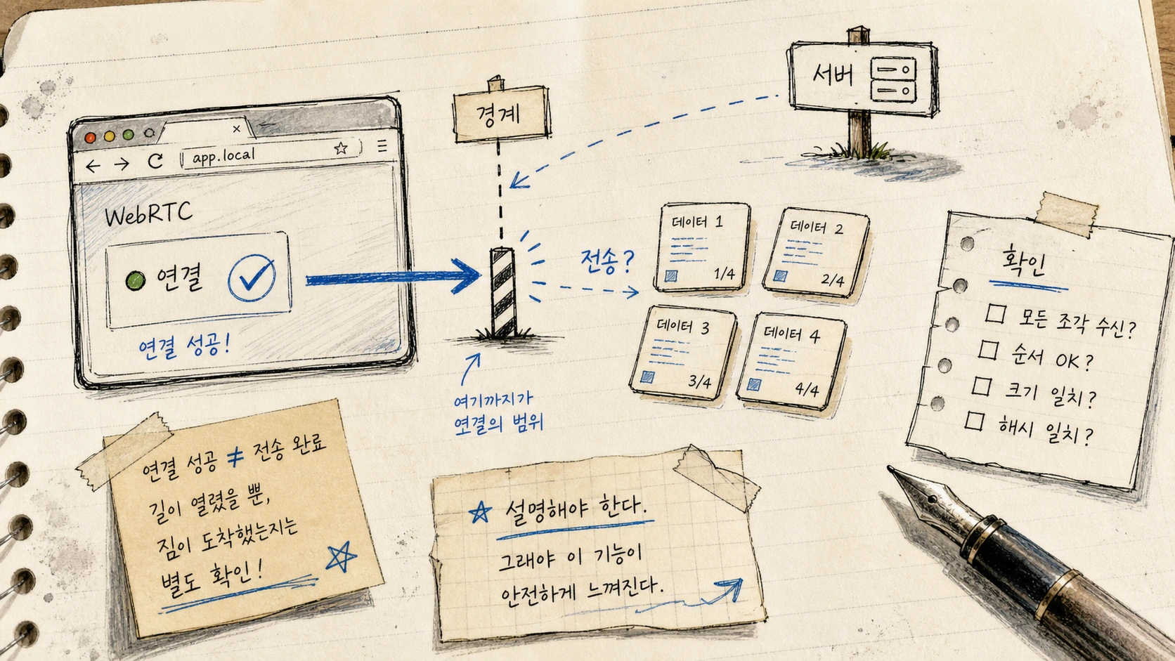 WebRTC는 파일을 보내주지 않는다, 길만 열어준다 — 경계 변경