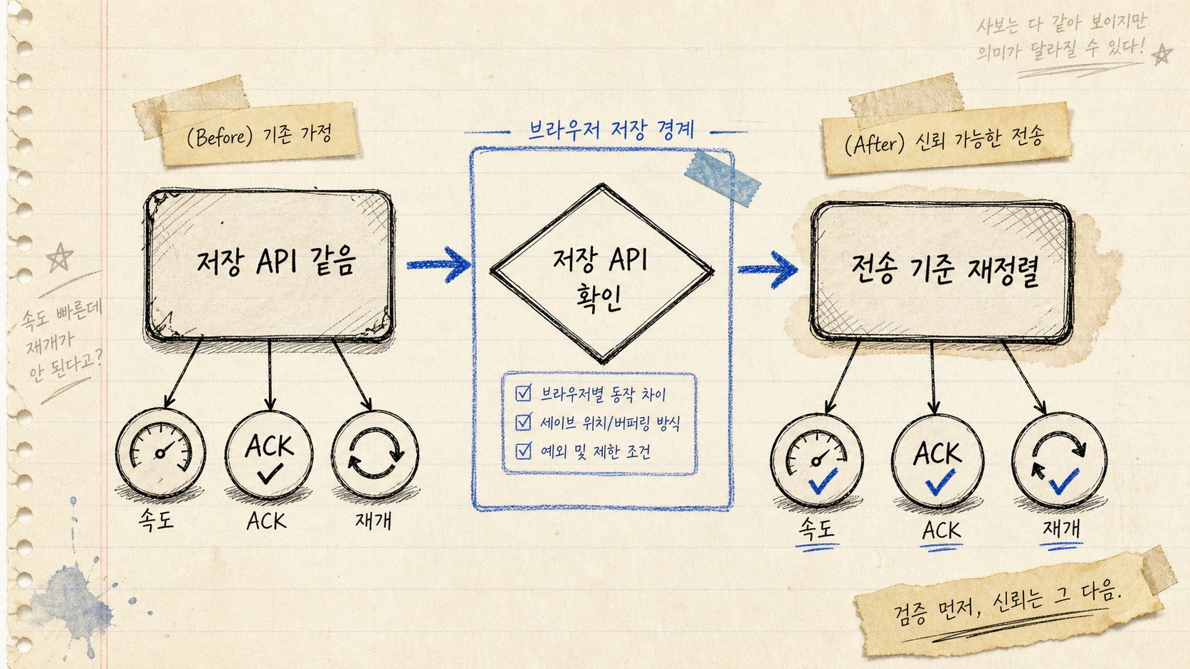 브라우저마다 파일 저장 방식이 다르게 깨졌다 — 경계 변경