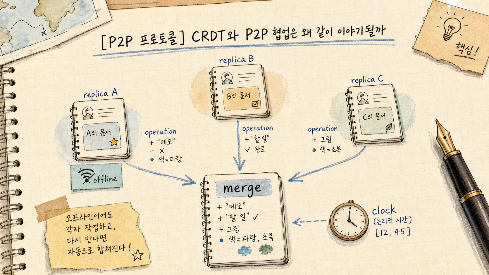 CRDT와 P2P 협업은 왜 같이 이야기될까 — 실패 신호