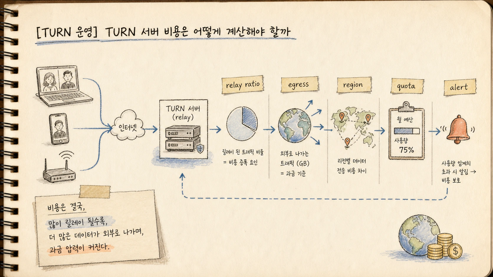 TURN 서버 비용은 어떻게 계산해야 할까 — 경계 변경