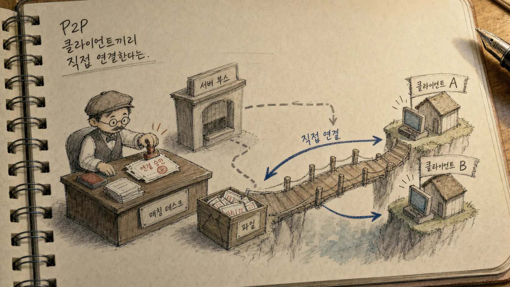클라이언트끼리 직접 연결한다는 말의 정확한 의미 — 경계 변경