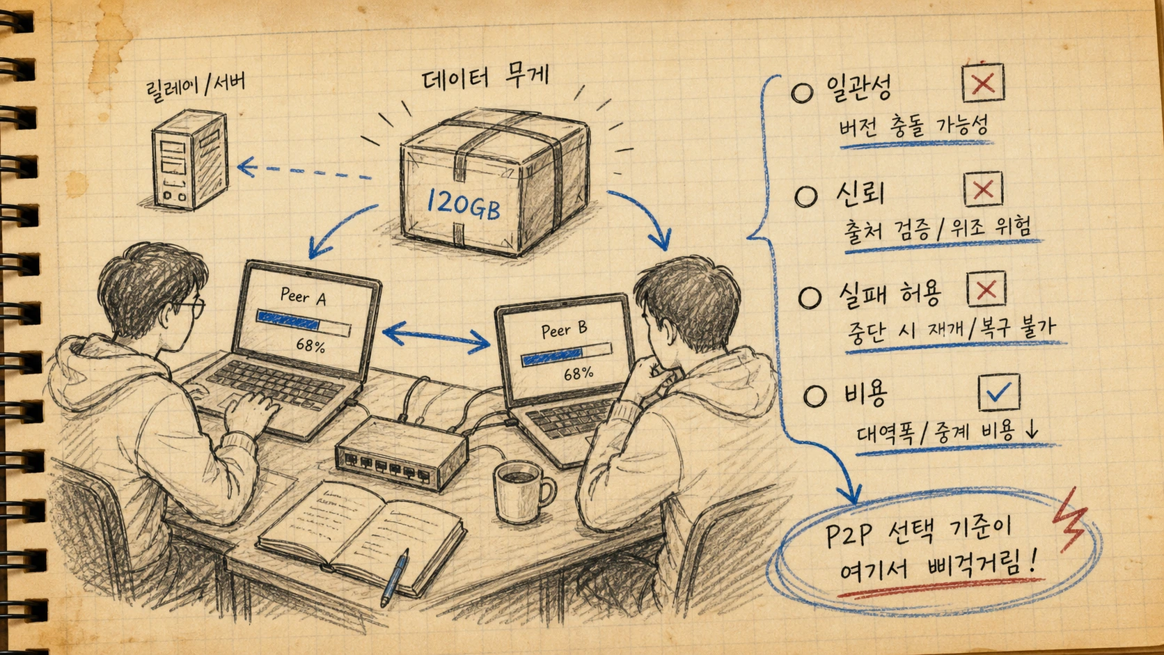 P2P가 강한 경우와 약한 경우 — 경계 변경