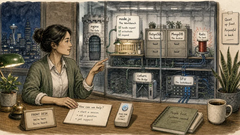 [PonsLink] desk.ponslink.com은 어떻게 돌아가는가 — 배포 토폴로지 회고